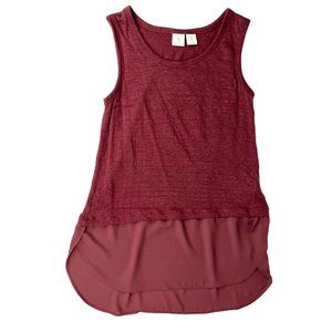 Catherine Malandrino Sleeveless Top Tunic Scoop-Neck Purple Sz. S